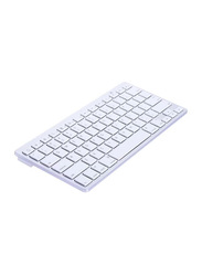 Mini Wireless Multimedia English Keyboard, White
