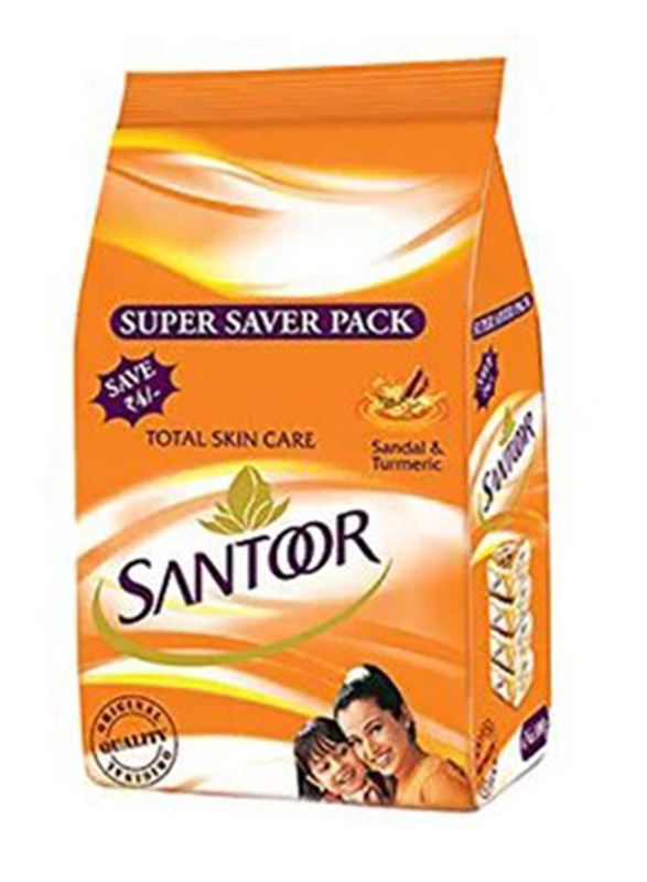 Santoor Sandal & Turmeric Soap, 4 x 100g