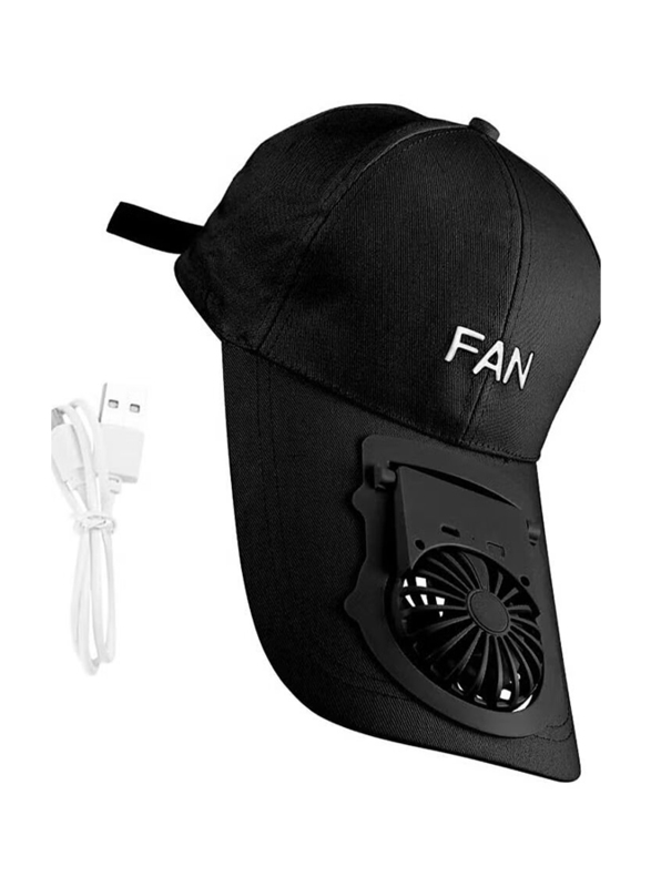 Outdoor Cap with Cooling Fan, Black