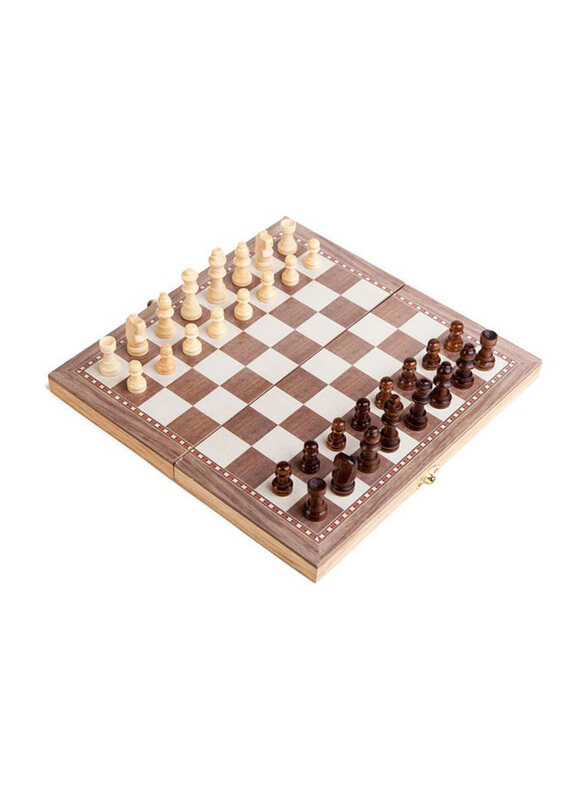 Wooden Folding Chess & Backgammon Kit