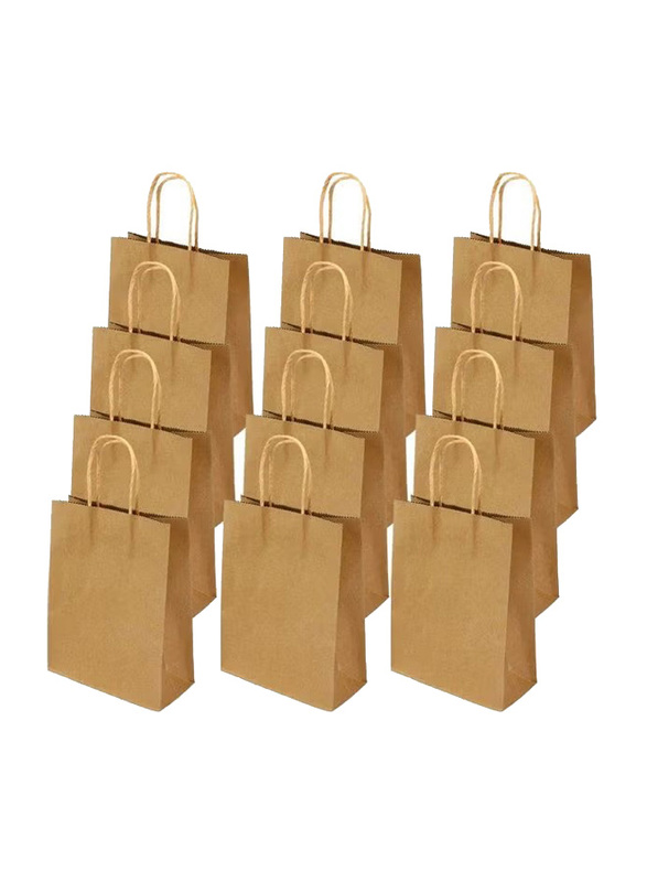 24-Piece Paper Gift Bag Set, Brown