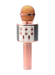 Wster Bluetooth Wireless Karaoke Microphone, Rose Gold/Silver