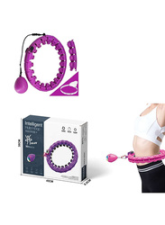 HuLuv 25-Section Adjustable 3D Intelligent Smart Hula Hoop with Gravity Ball & Tally Counter, Purple