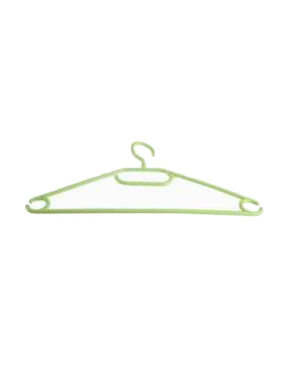 Wenko 10-Piece Easy Plastic Hanger Set, Green