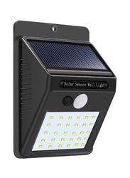 LED Solar Powered Wall Light Motion Sensor, Black
