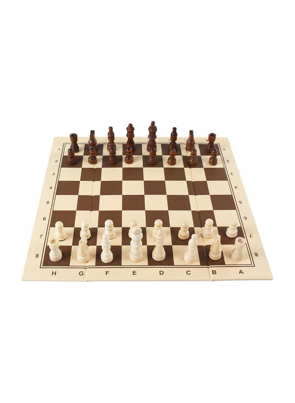 Wooden Chess & Five In A Row Go Two In One Board Game Set