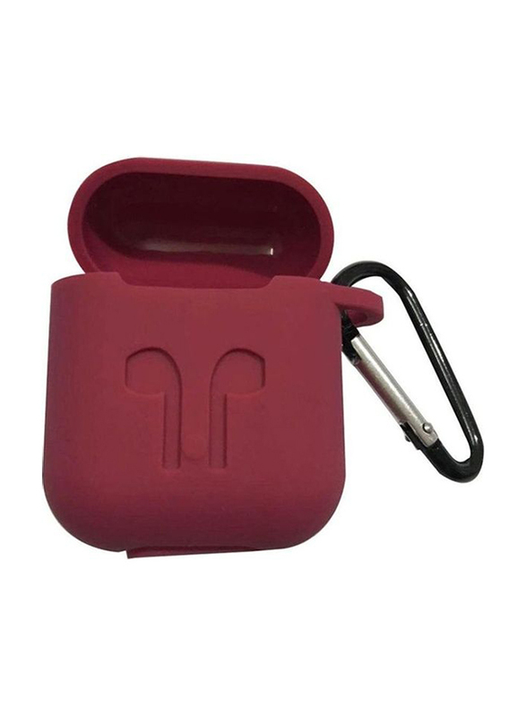 Silicone Case Cover for Apple AirPods, Dark Red