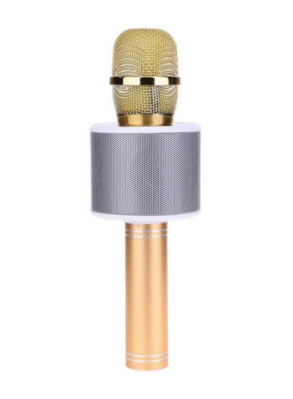 

Generic Wireless Bluetooth Mini Karaoke Microphone, WS-858-1, Gold/Gray