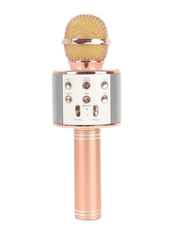 

Generic Bluetooth Wireless Handheld Karaoke Microphone, 1553102927-1496, Rose Gold/Silver