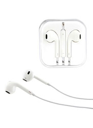3.5mm Wired In-Ear Stereo Earphones with Microphone, QHB65, White