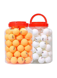 Table Tennis Ball Set, 60 Piece, White/Orange