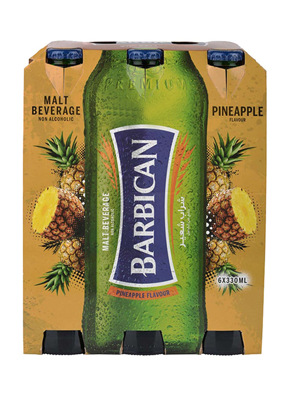 Barbican Pineapple Flavoured Non-Alcoholic Malt Beverage, 6 x 330ml