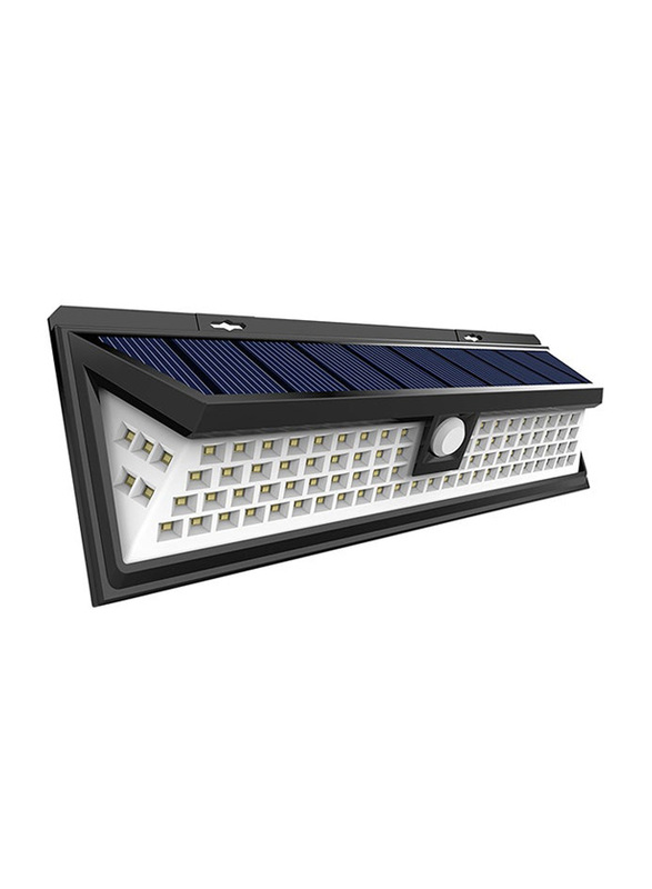 90 LED ABS Solar Motion Light, White/Black