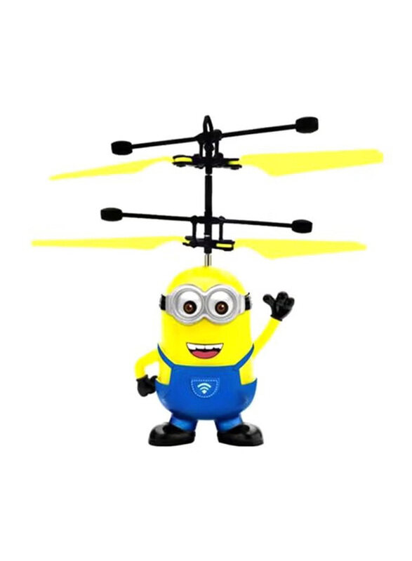 

Generic Remote Control Minion Shaped Helicopter Drone, Ages 3+, Yellow/Blue