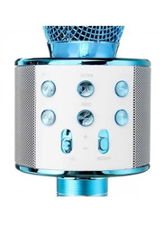 WS-858 Bluetooth Karaoke Microphone, Blue/Gold