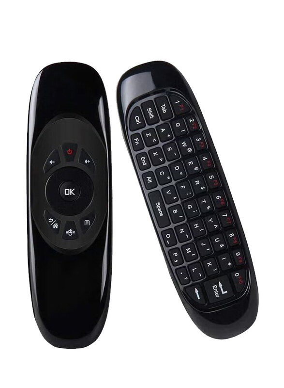 C120 2.4GHz Wireless Voice Air Mouse Keyboard Remote Control for Smart TV PC, YYC4977415, Black