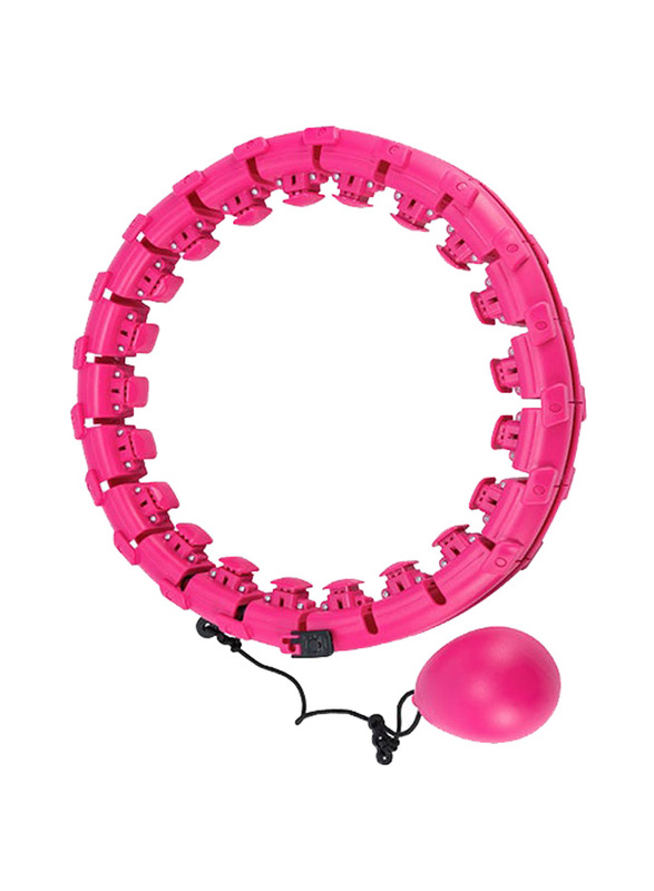 Thin Waist Abdominal Exercise Massage Hoop, 38cm, Pink