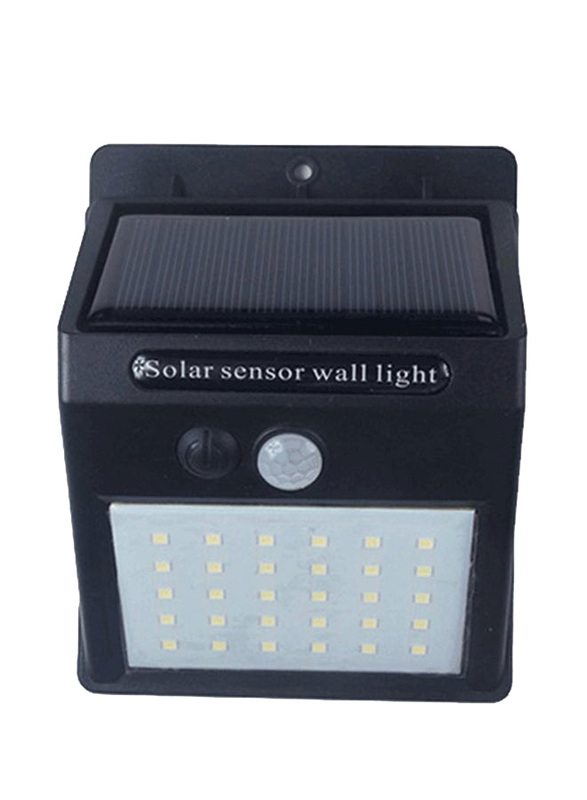 Solar Sensor Wall Light, Black