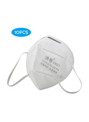 Disposable KN95 Soft Breathable Protective Face Mask, White, 10-Pieces