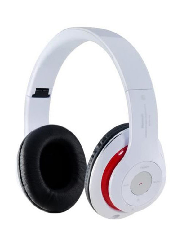 Wireless Bluetooth Over-Ear Stereo Headset with Mic, White/Black