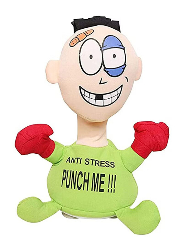 

Generic Punch Me Electric Funny Plush Figure Children Toy with Simulation Sound, Green/Beige, Ages 3+