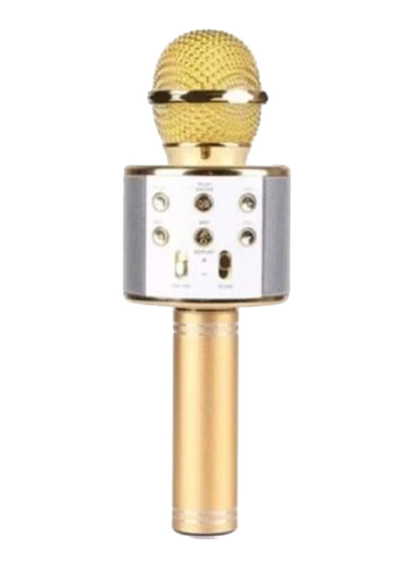 WS-858 Bluetooth Karaoke Microphone, Gold