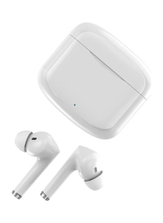 True Wireless Bluetooth 5.1 In-Ear Waterproof Stereo Earbuds with Charging Case, White