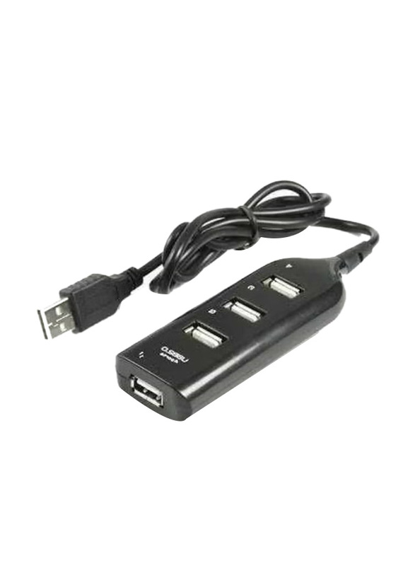 4-Ports USB Hub, Black