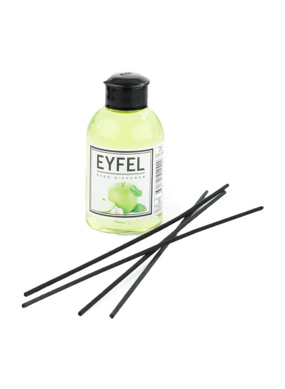 Eyfel Green Apple Reed Diffuser, 120ml, 1034, Black/Beige