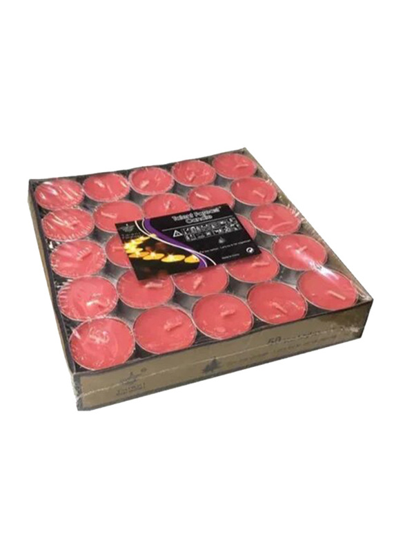 Tea Light Candle Set, 50 Pieces, Red