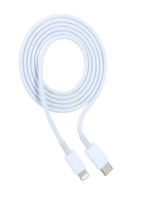 2-Feet Lightning Cable, USB Type-C to Lightning Magnetic Data Sync And Charging Cable for Apple Device, White/Silver
