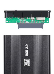 USB2.0 To SATA HDD Converter Adapter External Case, Black