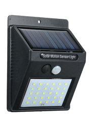 Beauenty 30 LED Solar Power PIR Motion Sensor Wall Light, Black/White