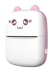 Portable Mini Thermal Printer, White/Pink
