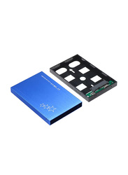 USB To Sata HDD Converter Enclosure Case With Accessory, Blue/Black/Silver