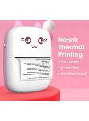 Mini BT Pocket Printer, White/Pink