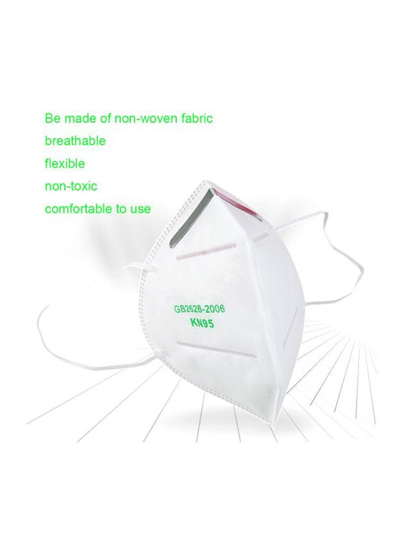 KN95 Disposable Safety Face Mask, MD695-1_JX, White, 1-Piece