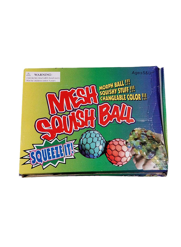 Beauenty 12-Piece Mesh Squash Novelty Ball Set for Kids, 26.9 x 20.6 x 5.8cm, Ages 3+ Years