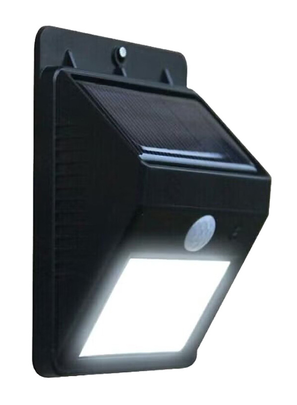 30 LED Solar Wall Light, Black/White