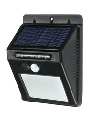 20-LED Solar Sensor Wall Light, Black