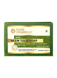 Khadi Organique Handmade Neem Tulsi Soap, Green, 125g