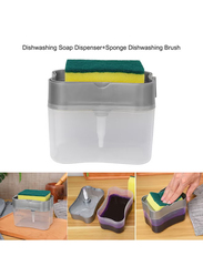 Dishwashing Sponge Soap Dispenser, Grey