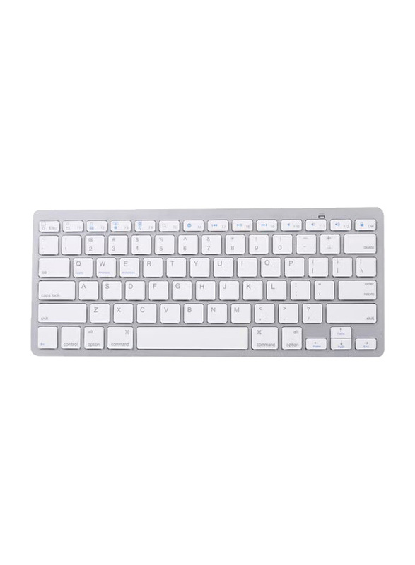 EC1356 Portable Bluetooth/Wireless English Keyboard, White