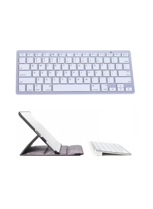 BK-3001 Wireless 78 Keys Ultrathin English Keyboard, White