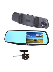 DVR Camera Rear View Mirror Video Recorder, Black