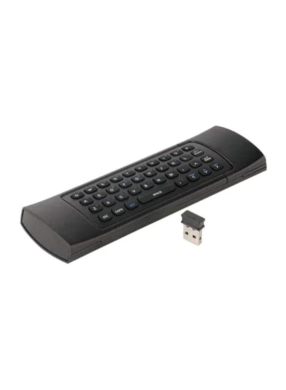 MX3 L 3 In 1 2.4GHz Mini Wireless Air Mouse QWERTY Keyboard IR Remote Combo With Receiver, Black