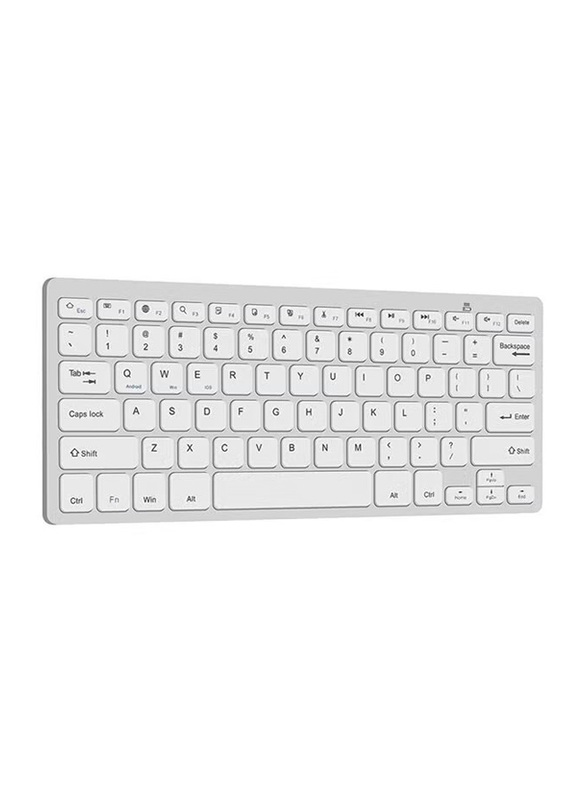 Ultra Slim Mini Bluetooth Wireless English Keyboard for Apple iPad Air Mini 2/3/4Apple iPad Pro, White