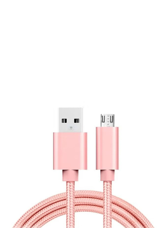 1-Meters Micro USB Cable, USB Type A Male to Micro-B USB for Smartphone, Rose Gold