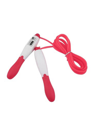 Fitness Calorie Skipping Jump Rope, 250cm, Pink/White