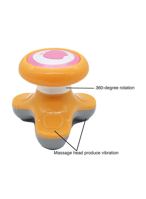 Mini Electric Vibrating Massager With USB Power Cable, Yellow